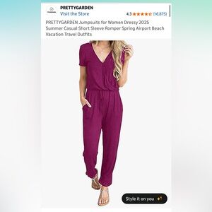 🌦️Come Clean Closet Sale🌦️ Elegant maroon Jumpsuit